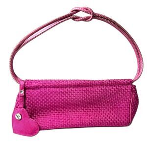 The SAK NWOT Paris Fuchsia Pink Woven Rectangle Shoulder Satchel Handbag